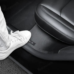 Tesla Model Y Juniper 2025+ 8-Piece Carbon Fiber Door Sill Guard Kit for Enhanced Protection - Evooor