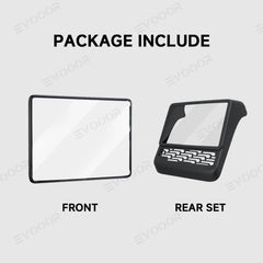 All-in-One Central Screen Tempered Glass & Frame Cover for Tesla Model Y Juniper 2025+