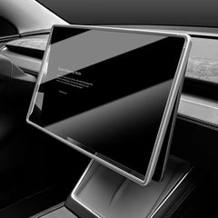 All-in-One Central Screen Tempered Glass & Frame Cover for Tesla Model Y Juniper 2025+