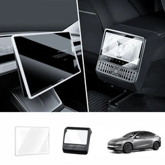 All-in-One Central Screen Tempered Glass & Frame Cover for Tesla Model Y Juniper 2025+