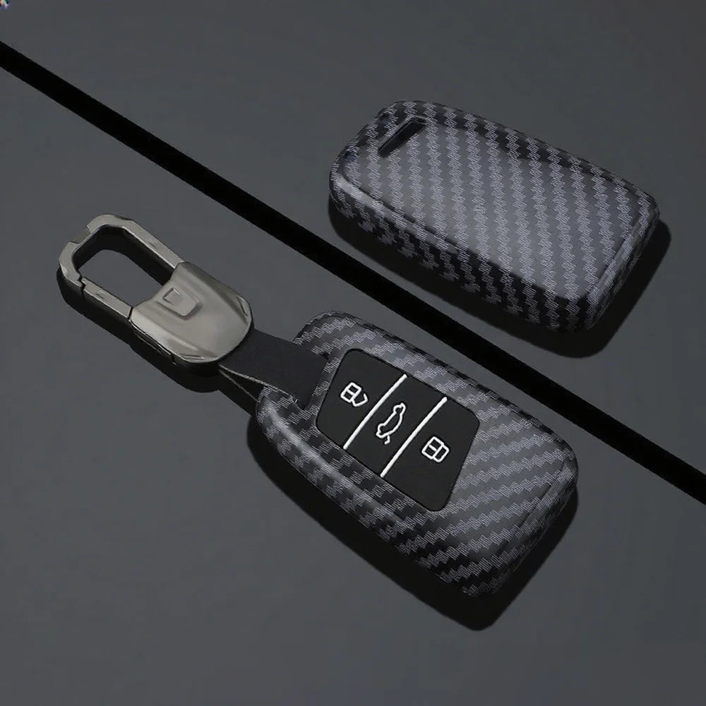 ABS Carbon Fiber Texture Car Key Case Cover For VW ID.3 2025 - Evooor