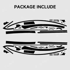 Tesla Chrome Delete Blackout Vinyl Overlay for 2017-2023 Model 3 - Matte Black