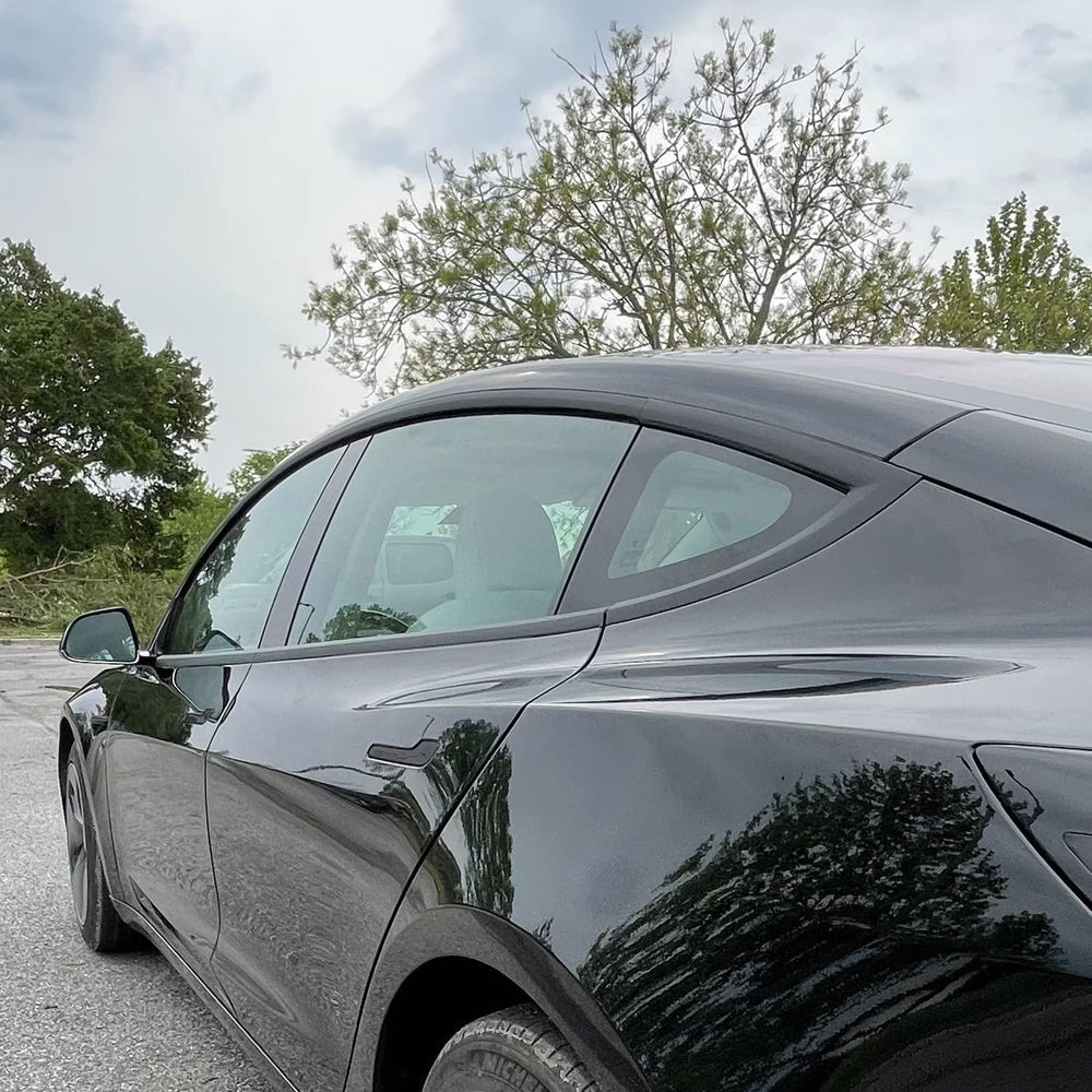 Matte Black Chrome Delete Vinyl Wrap Kit for Tesla Model 3 (2017-2023) - Vehicle Styling Upgrade - Evooor