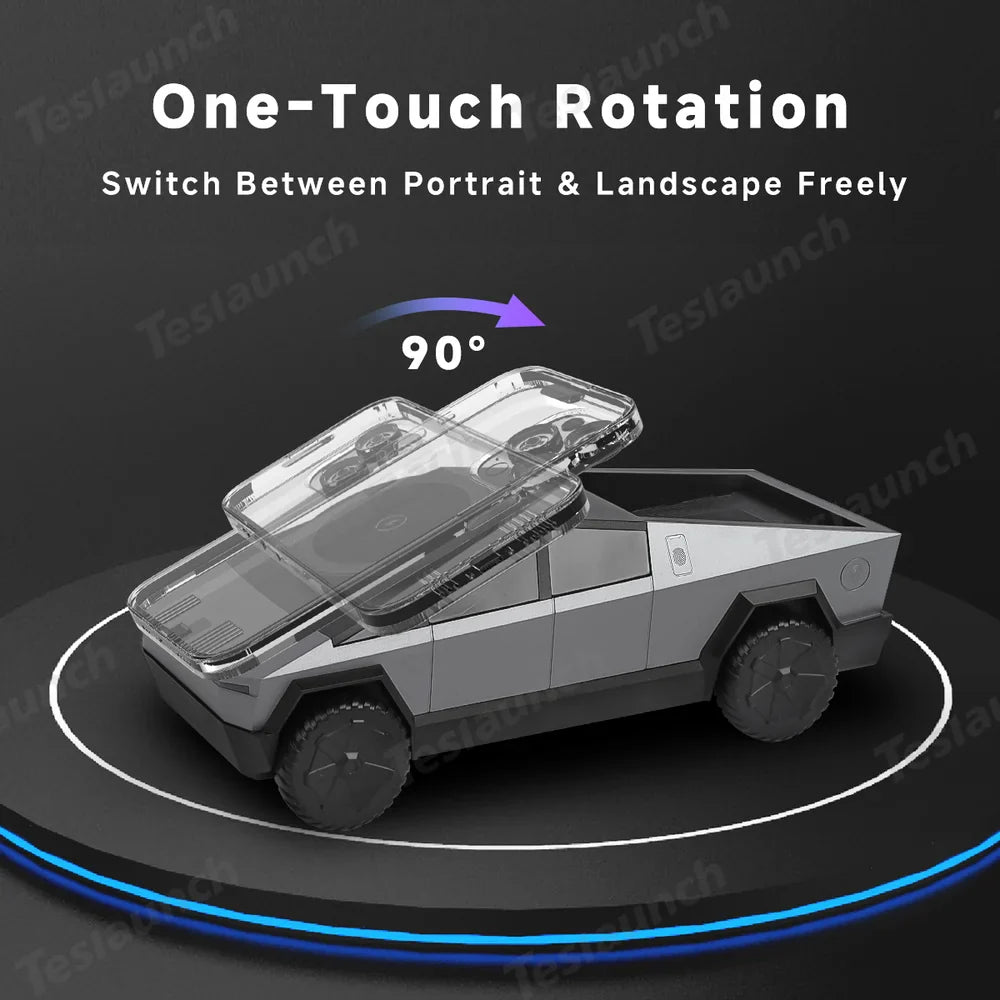 3-in-1 Car Wireless Charger with Phone Stand - Convenient and Versatile Charging Solution - Evooor