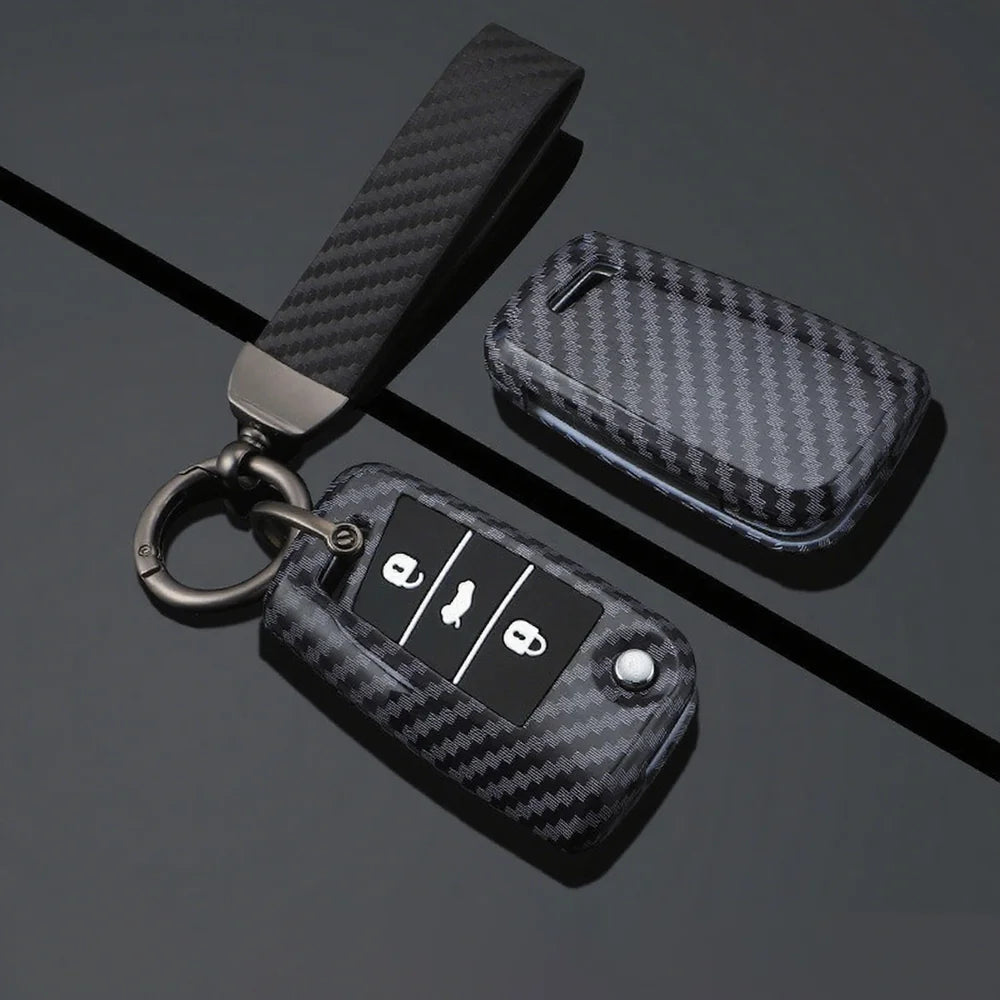 ABS Carbon Fiber Texture Car Key Case Cover For VW ID.3 2025 - Evooor