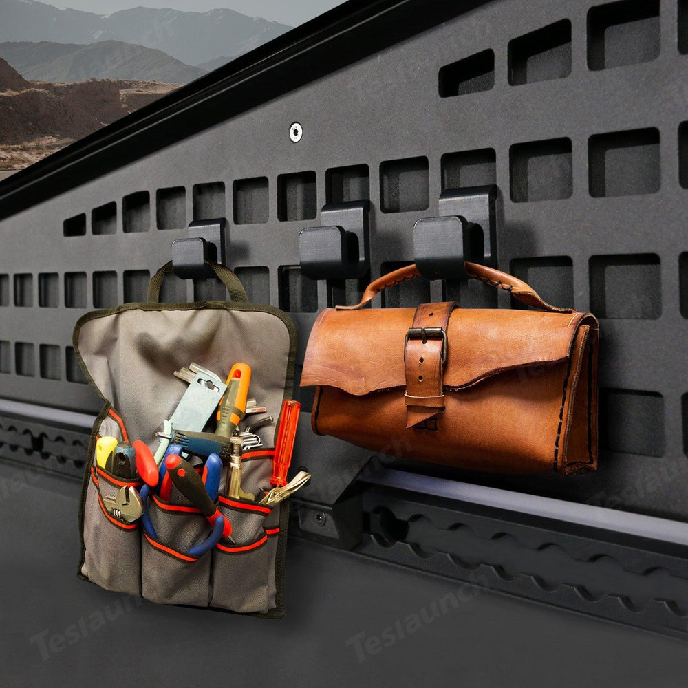 Hooks for MOLLE Panels & Vault Cargo Divider for Cybertruck - Evooor