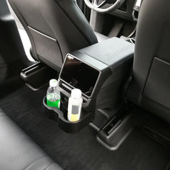 Premium Foldable Rear Console Cup Holder for Tesla Model Y & Model 3 - Innovative Design for Ultimate Car Organization - Evooor