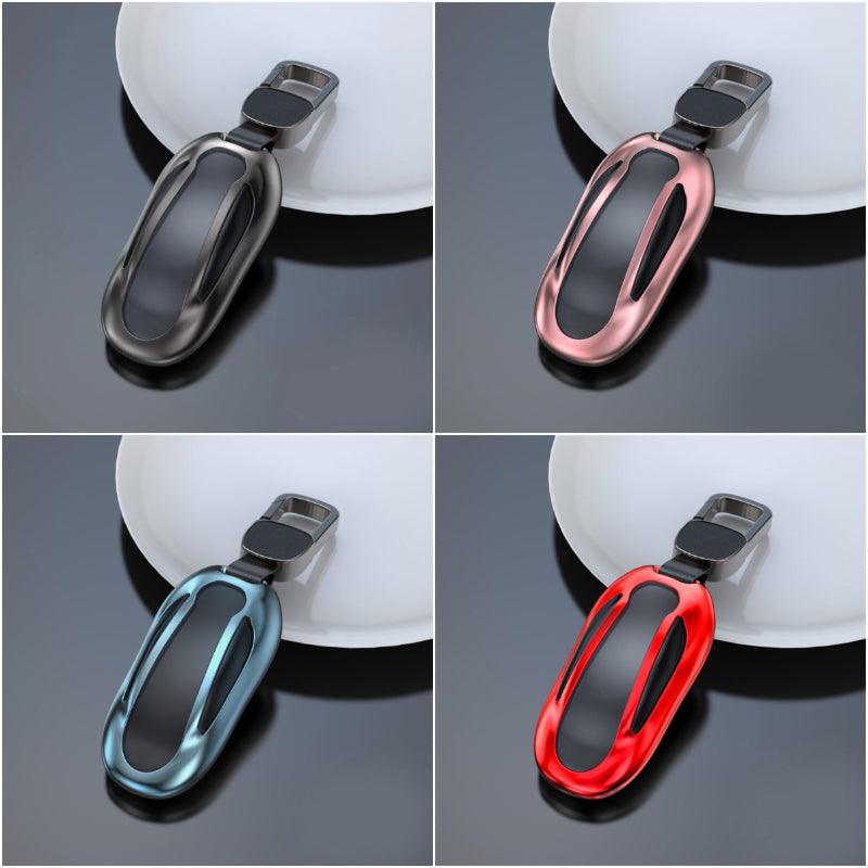 Model 3/Y/S/X Key Fob Cover Case Aluminum Metal Key Holder For Tesla(2012-2023) - Evooor