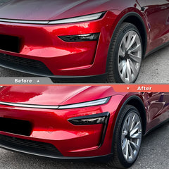 Aerodynamic Front Bumper Canard Trim Set for Tesla Model Y Juniper 2025+ - Evooor