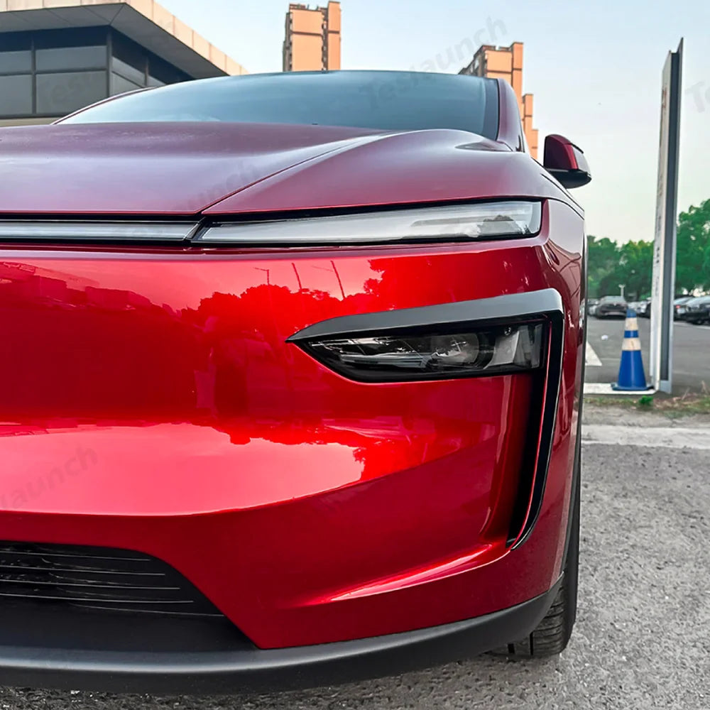 Aerodynamic Front Bumper Canard Trim Set for Tesla Model Y Juniper 2025+ - Evooor