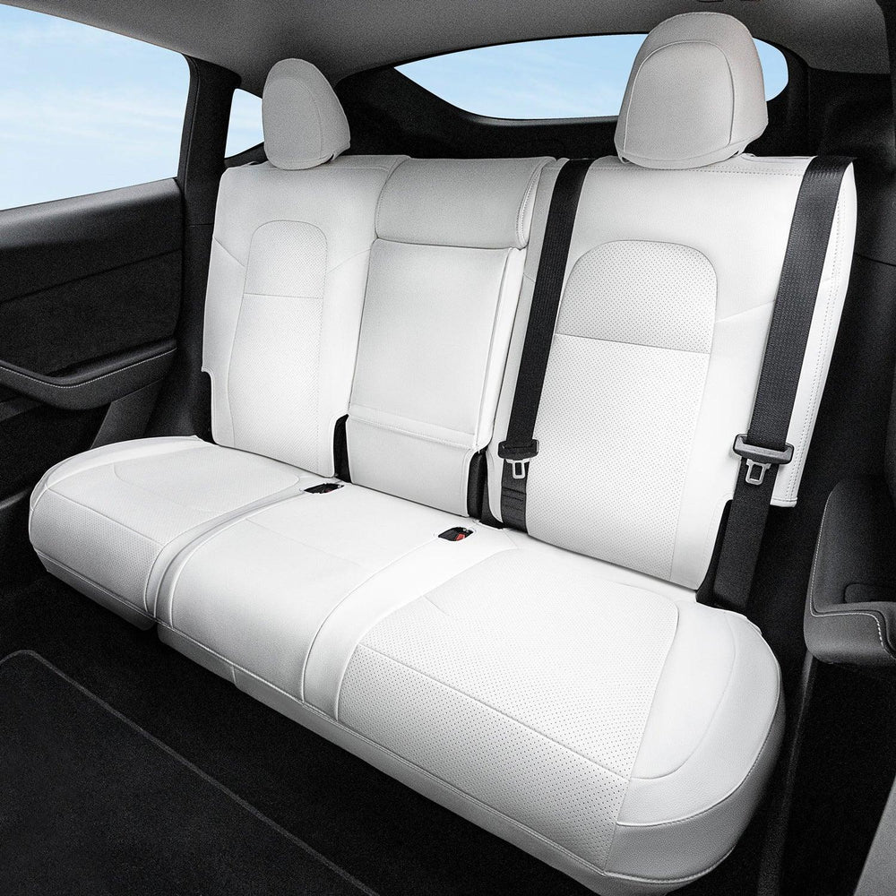 Premium Tesla Model Y 7 Seater Seat Cover Set with Upgraded 2nd-Row 40/60 Split Bench Design for Ultimate Comfort and Protection - Evooor