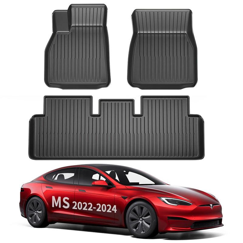 Model S All Weather TPE Interior Floor Mats Cargo Liners Set for Tesla (2022-2024) - Evooor