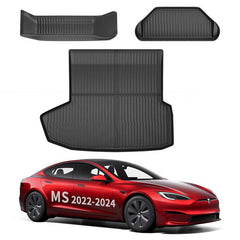 Model S All Weather TPE Interior Floor Mats Cargo Liners Set for Tesla (2022-2024) - Evooor