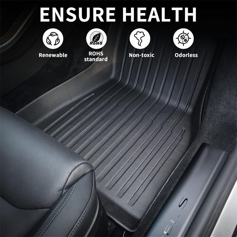 Model S All Weather TPE Interior Floor Mats Cargo Liners Set for Tesla (2022-2024) - Evooor