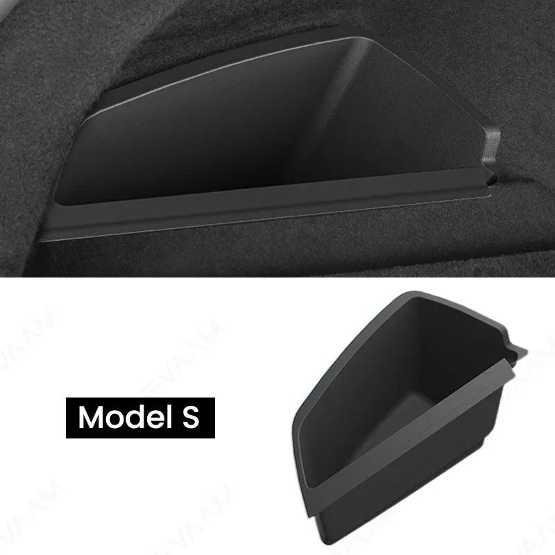 Tesla Model S 2023+ Rear Trunk Storage Organizer with Convenient Side Compartments - Evooor