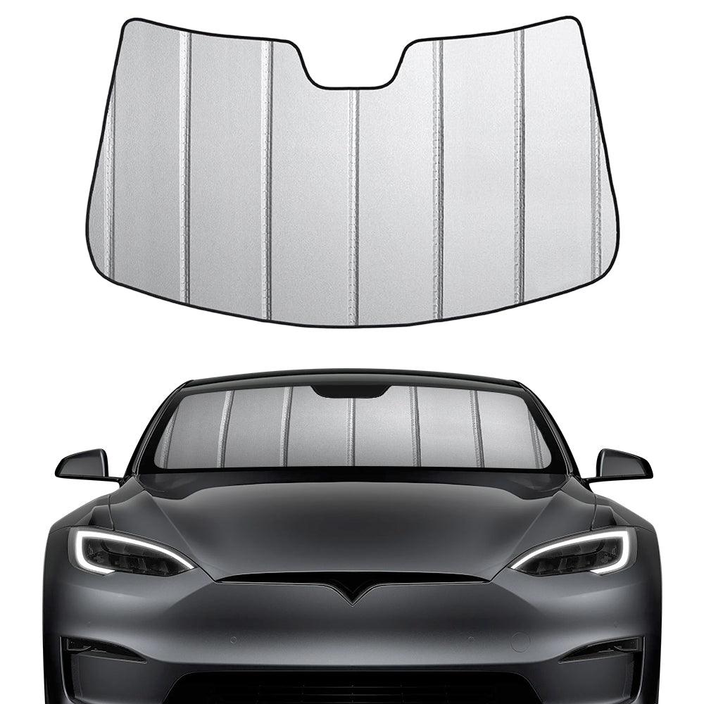 High-Quality Foldable Car Sunshade for Tesla Model S with Enhanced UV Protection - Evooor
