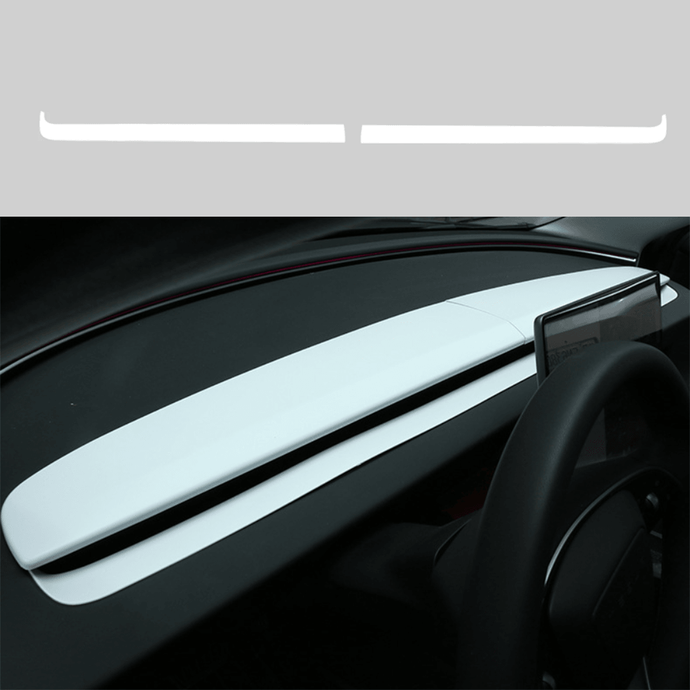 Carbon Fiber Pattern Split Dashboard Cover and Air Outlet Cover Set for Tesla Model 3 - Compatible with Highland 2024+ - Evooor