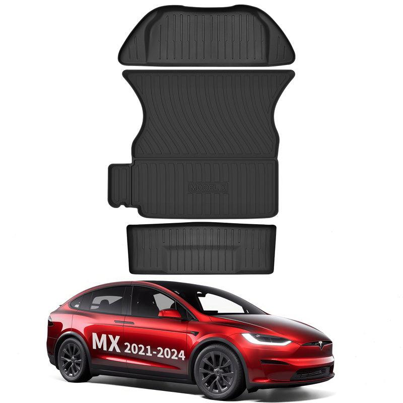 Model X All Weather TPE Interior Floor Mats Cargo Liners Set for Tesla (2021-2024) - Evooor