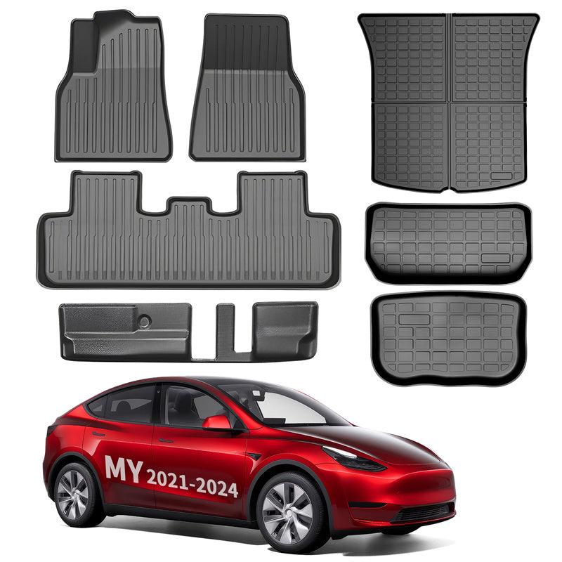 Model Y All Weather TPE Interior Floor Mats Cargo Liners Set for Tesla(2021-2024) - Evooor