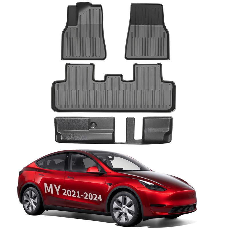 Model Y All Weather TPE Interior Floor Mats Cargo Liners Set for Tesla(2021-2024) - Evooor