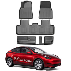 Model Y All Weather TPE Interior Floor Mats Cargo Liners Set for Tesla(2021-2024) - Evooor