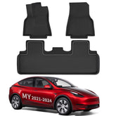 Tesla All Weather XPE Interior Floor Mats Cargo Liners Set for 2021-2024 Model Y 5 Seater - Evooor