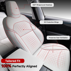 All-Inclusive Seat Cover for New Tesla Model Y Juniper 2025+ (With Launch Series Embroidery Logo) - Evooor