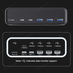 Tesla Model 3/Y Docking Station-6-in-1 USB Hub Expansion Adapter