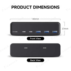Tesla Model 3/Y Docking Station-6-in-1 USB Hub Expansion Adapter