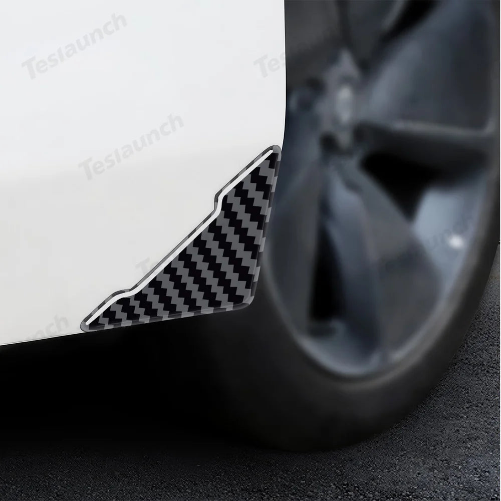Universal PVC Carbon Pattern Car Door Corner Guards - Protect Your Vehicle with Style - Evooor