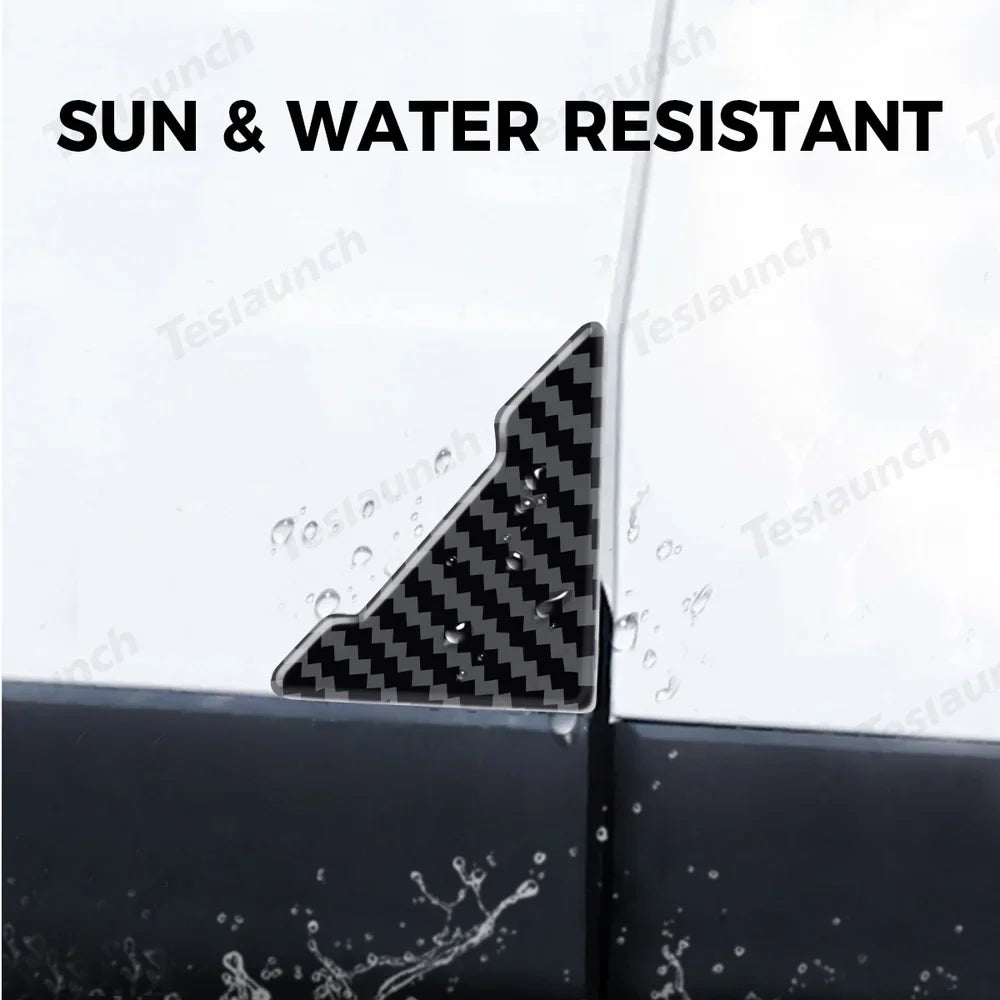 Universal PVC Carbon Pattern Car Door Corner Guards - Protect Your Vehicle with Style - Evooor