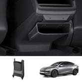 Protective Rear Center Console Kick Guard with Extra Storage for Tesla Model Y and Model 3 - Juniper 2025 / Highland 2024+ - Evooor