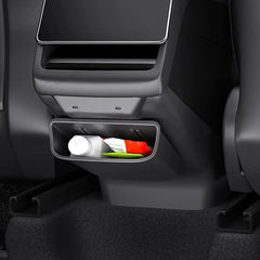 Protective Rear Center Console Kick Guard with Extra Storage for Tesla Model Y and Model 3 - Juniper 2025 / Highland 2024+ - Evooor