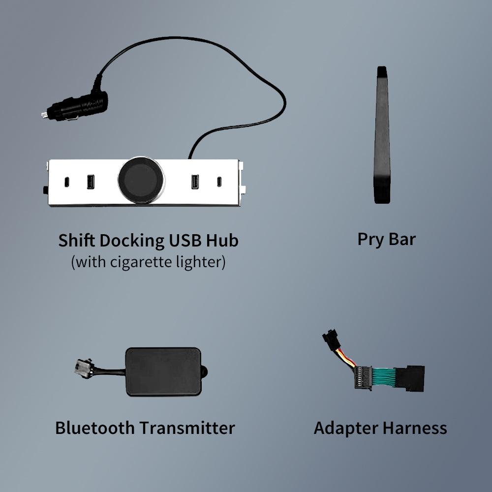 High-Performance Tesla Model 3 Gear Shift USB Hub with Rotating Design - Evooor