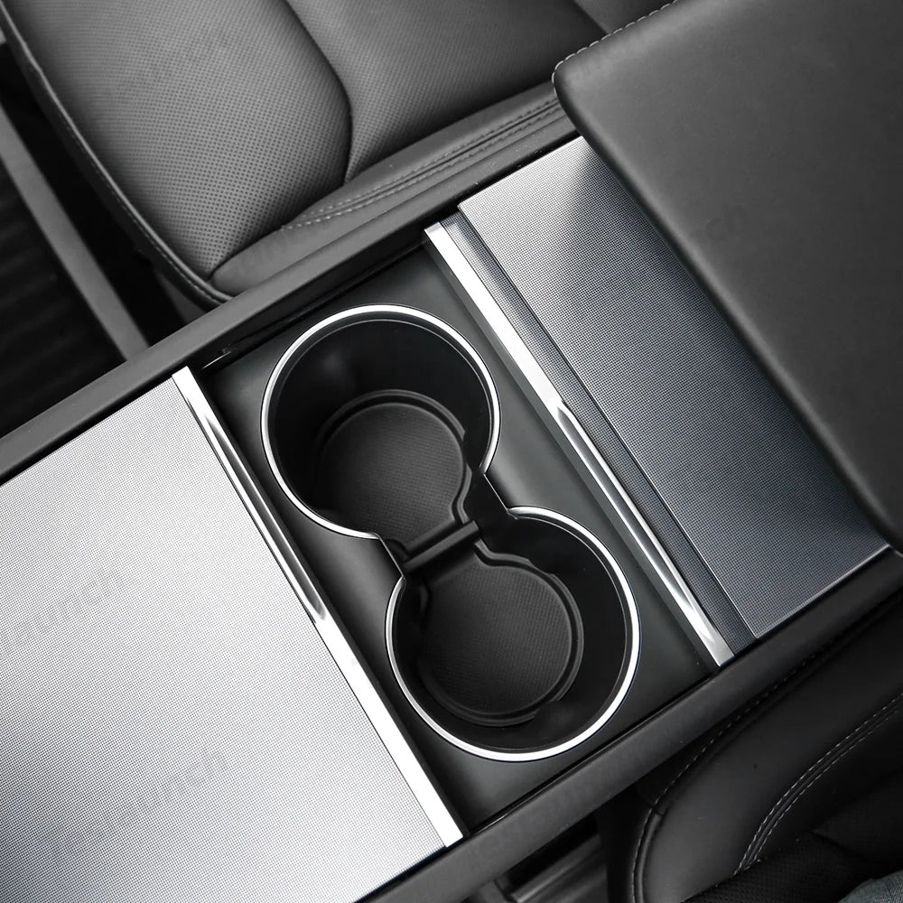 Tesla Model Y Juniper 2025+ TPE Door Storage Mats with Cup Holder Organizer - Evooor