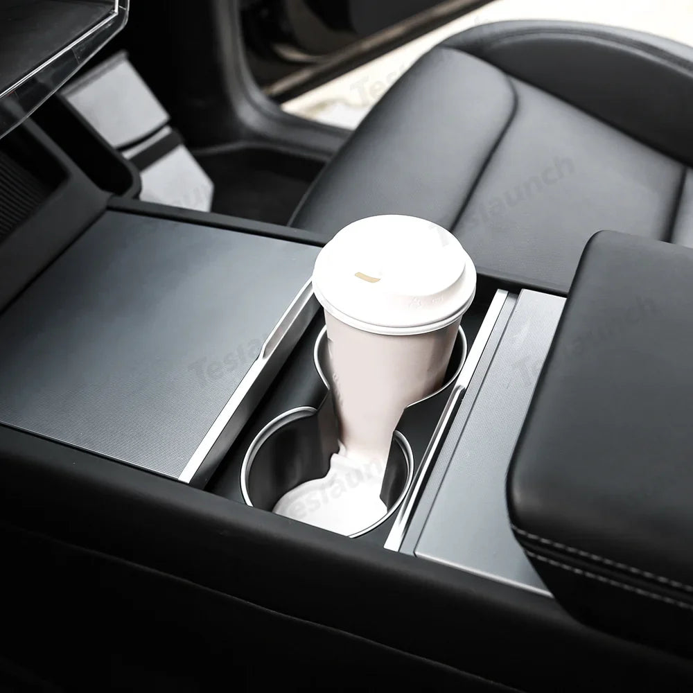 Tesla Model Y Juniper 2025+ TPE Door Storage Mats with Cup Holder Organizer - Evooor