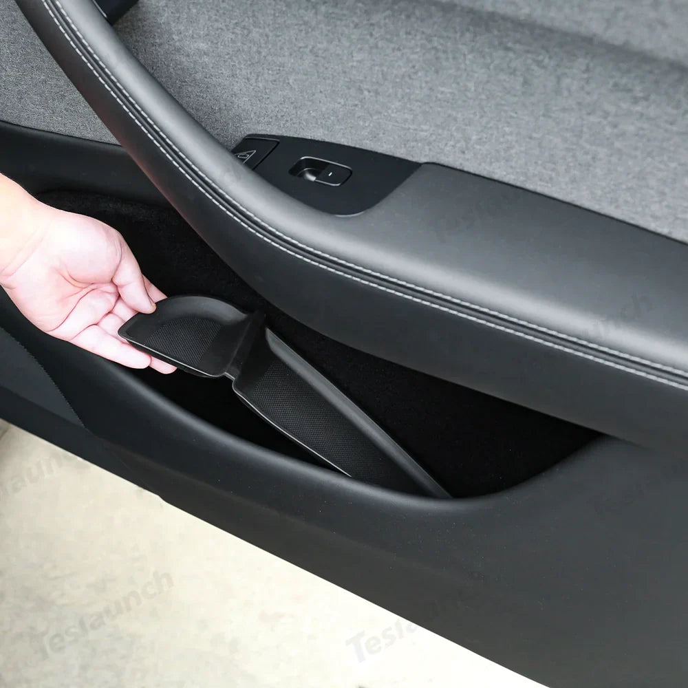 Tesla Model Y Juniper 2025+ TPE Door Storage Mats with Cup Holder Organizer - Evooor