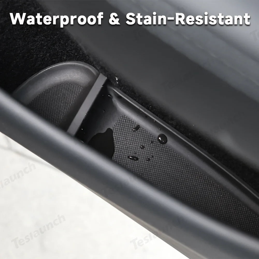 Tesla Model Y Juniper 2025+ TPE Door Storage Mats with Cup Holder Organizer - Evooor