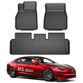 Model S All Weather TPE Interior Floor Mats Cargo Liners Set for Tesla (2022+)