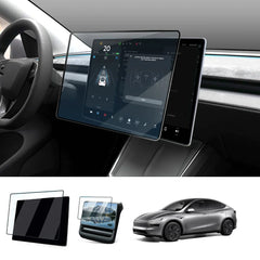 16" Front & Rear 9H Tempered Glass Screen Protector for Tesla Model Y Juniper 2026+
