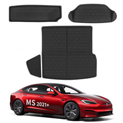 Tesla All Weather XPE Interior Floor Mats Cargo Liners Set for 2021+ Model S
