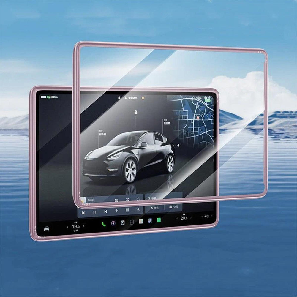 All-in-One Central Screen Tempered Glass & Frame Cover for Tesla Model 3/Y - Evooor