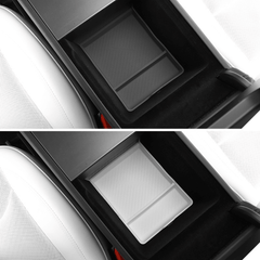 Silicone Center Console & Armrest Lower Storage Tray for Tesla Model Y Juniper 2025+ - Evooor