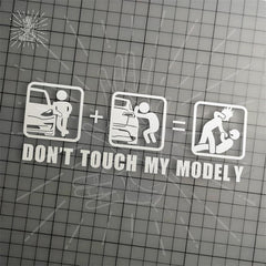 Model 3/Y/S/X Don't Touch My Car Humorous Decorative Sticker For Tesla - Evooor