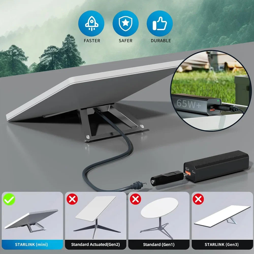 USB-C to DC Power Adapter Cable for Starlink Mini - Fast Charging Solution - Evooor
