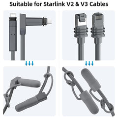 Waterproof Silicone Cable End Caps for Starlink Gen 3/Gen 2 (2 Pcs) - Evooor