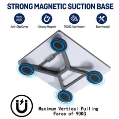 Anti-Theft Magnetic Mount with 200lbs Pull Force Base for Starlink Mini