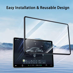 All-in-One Central Screen Tempered Glass & Frame Cover for Tesla Model 3/Y - Evooor