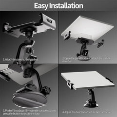 Adjustable Suction Cup Mount with 360-Degree Rotation for Starlink Mini Internet Receiver - Evooor