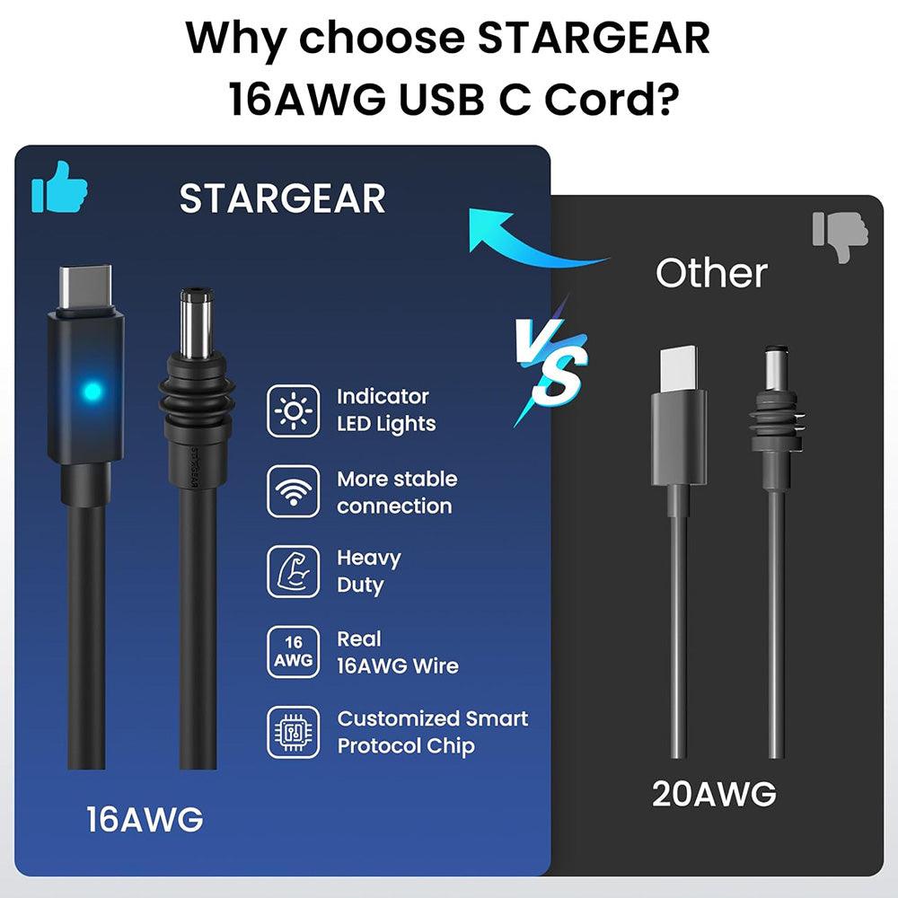 USB C to DC Power Cable with Indicator Light for Starlink Mini - Evooor